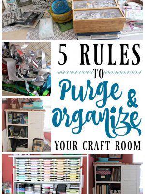 Are you drowning in craft supplies? Do you have an overflowing stash of upcycle projects? Check out my rules to purge and organize your craft room! 