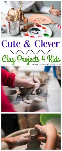 Who says you have to be stuck with crayons and watercolors? Try these cute and clever clay projects with your kids instead! #kids #art #clay #kidprojects #kidart #kidcrafts