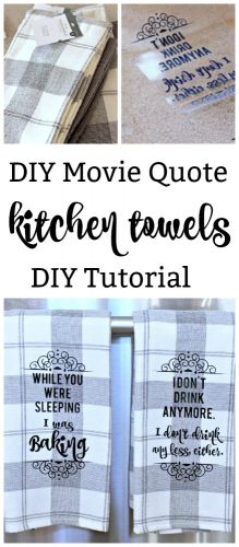 If you are all about family, then I am with you. I am sharing a DIY kitchen towels movie quote craft based on a movie that reminds me every year of my own wacky family. #moviemondaychallenge #diy #vinyl