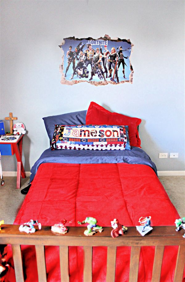 New Bedding Boys Room-opt - C'mon Get Crafty