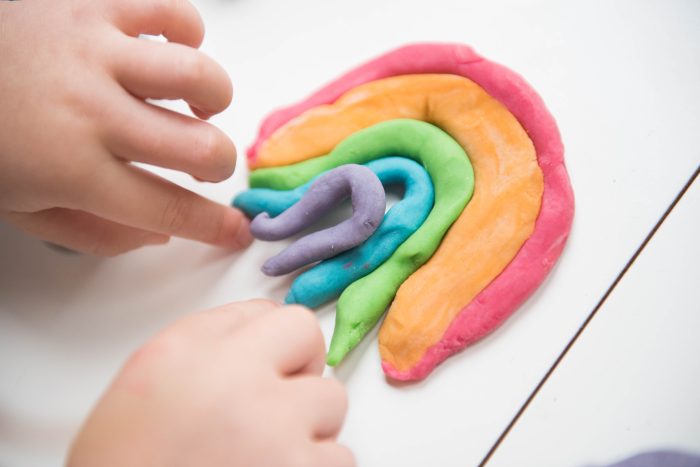 Use essential oils to make sensory play dough with your kids!