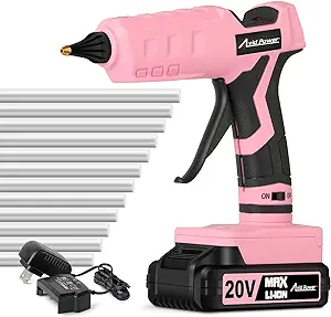 Cordless Glue Gun - C'mon Get Crafty Cordless Pink AVID POWER Hot Glue Gun