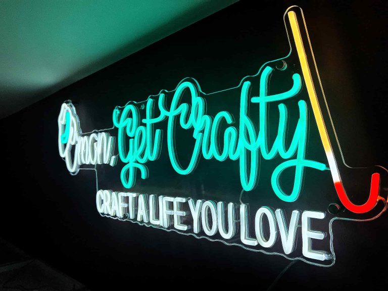 How a Custom Neon Sign Transformed My Craft Room